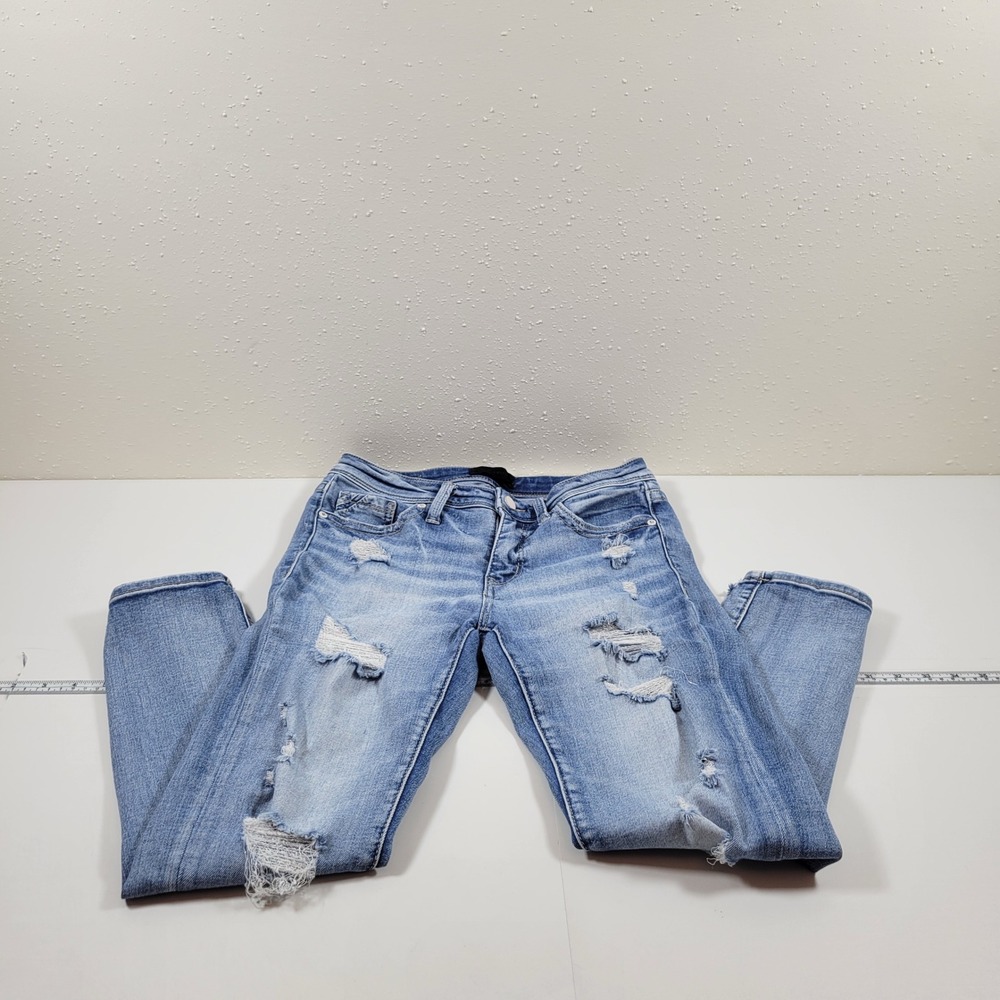 Buckle Black Skinny Jeans Womens 26 Blue Excellent Distressed Fit‎ No. 53 Ankle